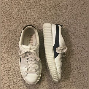 Fenty Puma white platform sneakers